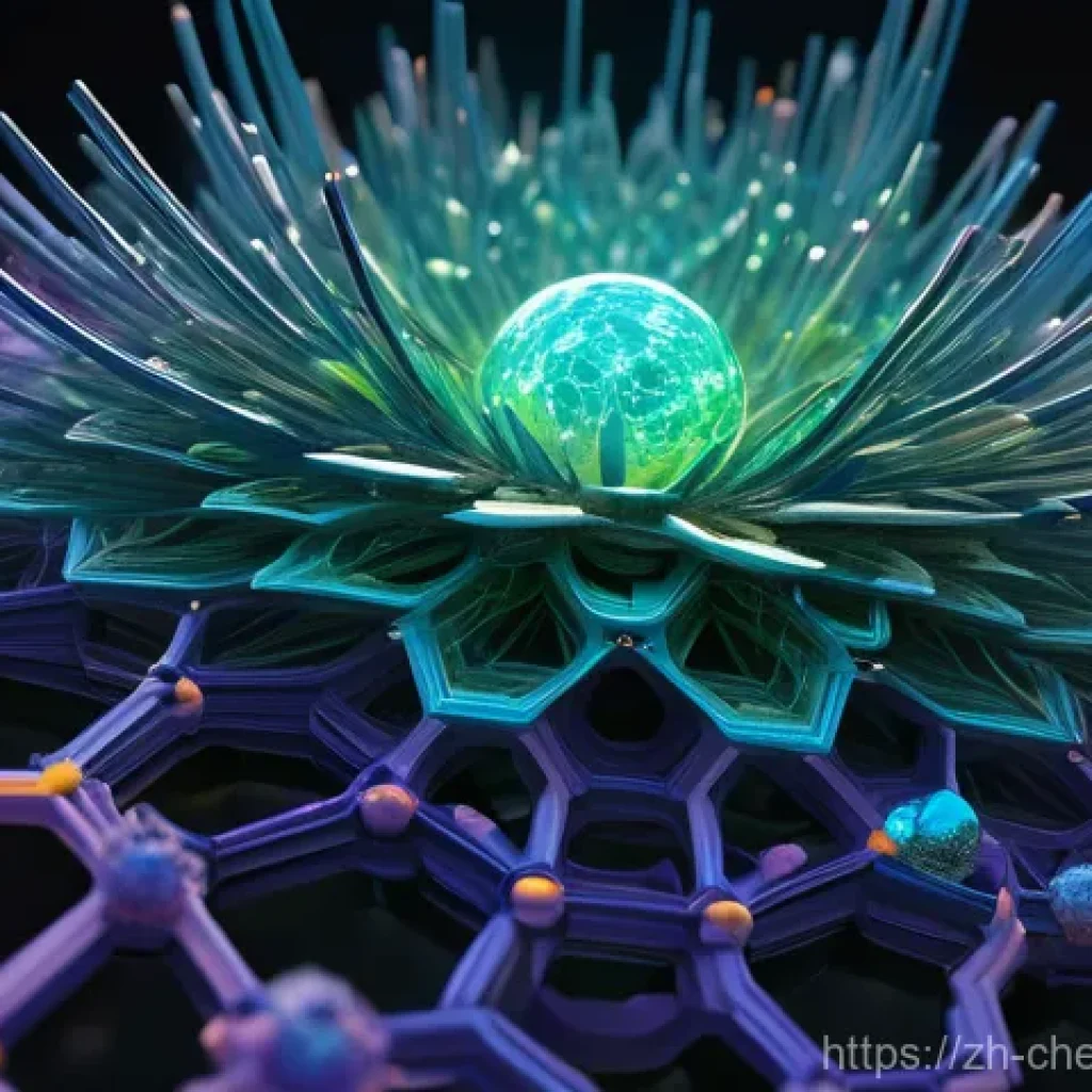 초분자 화학과 자기조립 - The Enchanted Molecular Construction Site**
Prompt: "A vibrant, futuristic digital art rendering of...