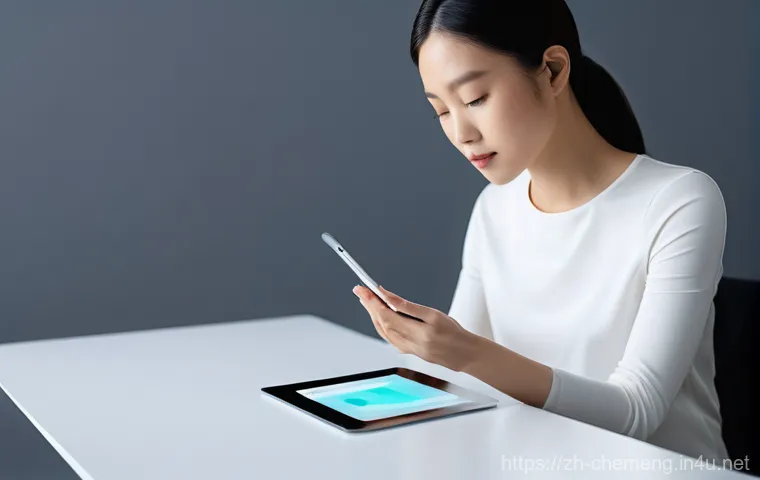 유기전자재료 및 공정기술 - **Prompt:** A young, diverse professional woman (20s-30s, e.g., Asian) sitting comfortably in a mode...