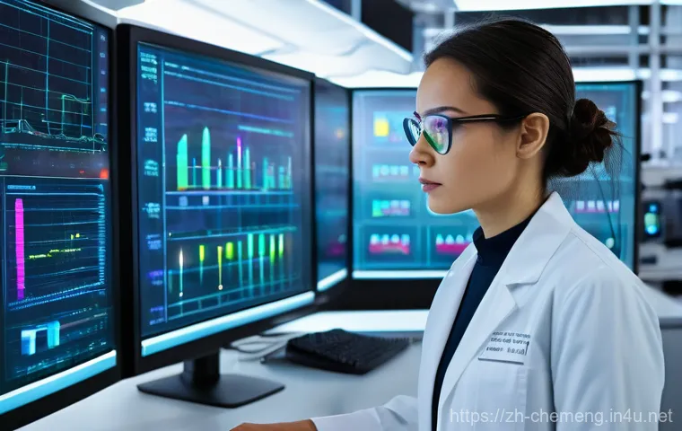 화학공학 실험 데이터 분석 - **Prompt 1: Data Alchemy in a Modern Chemical Lab**
    "A diligent female chemical engineer, in her...
